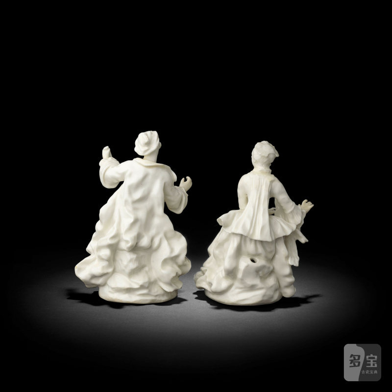 A pair of Derby white 'Dry Edge' figures of 'Sight' and 'Touch', circa 1752-55 - 图2